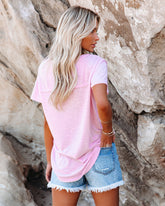 Get Goin' Scoop Neck Pocket Tee - Candy Pink Ins Street